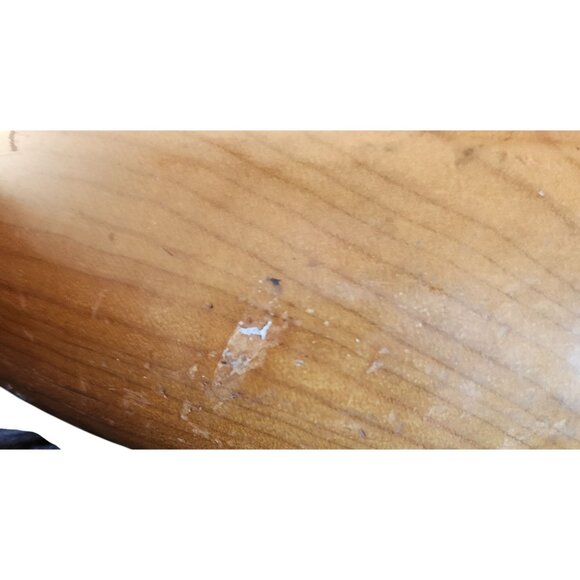 Vintage Rare Wood Nut Cracker with Double bowl, Wood Cracker with brass ends and - Picture 5 of 5